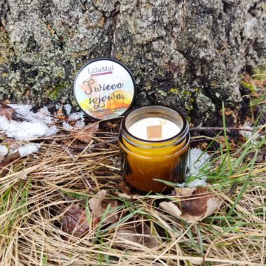 Świeca sojowa pomarańcza-cynamon